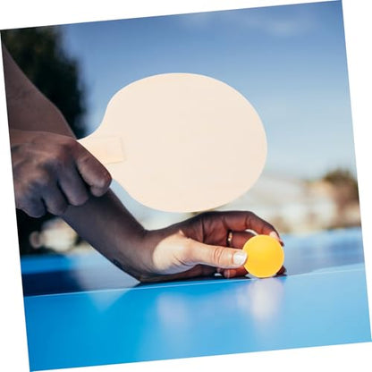 YARNOW Table Tennis Paddles Set of 4 Unpainted Wood Table Tennis Paddle for Kids Adults Indoor Outdoor Use Painting Crafts