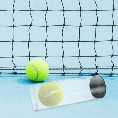 POPETPOP Transparent Tennis Ball Holder Portable Tennis Storage Bottle 9.44 Inch Clear PVC Tube for Balls Sports Organizer