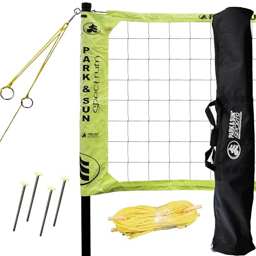 Park & Sun Sports Spectrum 2000: Portable Professional Outdoor Volleyball Net System - color: Yellow