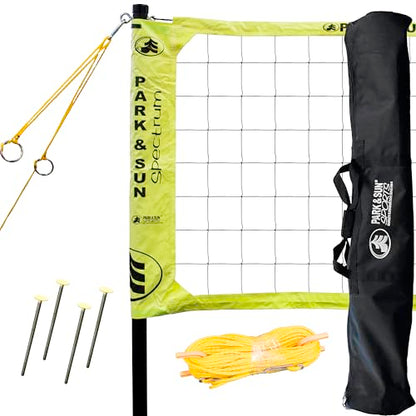 Park & Sun Sports Spectrum 2000: Portable Professional Outdoor Volleyball Net System - color: Yellow