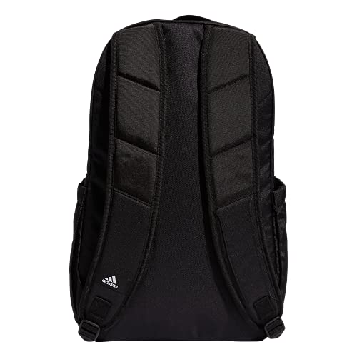 adidas Defender Sports Backpack with Shoe Compartment, Soccer Bag - color: Black/White