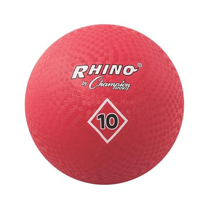 Champion Sports Playground Ball – Durable High-Bounce Ball, Sizes 5", 6", 7", 10", 13" & 16" for Gym, Recess & Play - style: 10 Inch