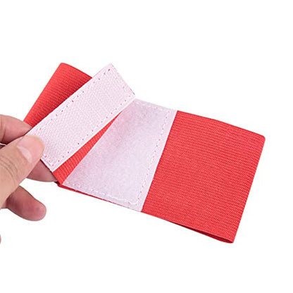 Captain Armband for Soccer Football Team Leader Adjustable Wristband Breathable Sports Training Accessory for Players Game Match Practice Men Women Youth