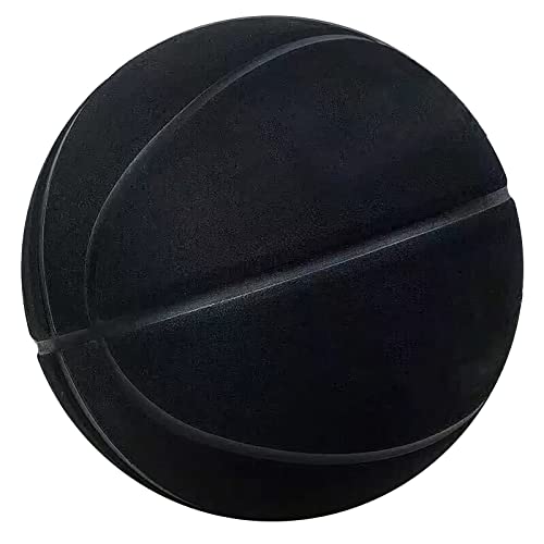 MINDCOLLISION Standard 5/6/7 Basketball, Non-Slip and Wear-Resistant Microfiber Suede, No Logo Ball, Suitable for Indoor and Outdoor Training and Competition, Suitable As A Signature, Gift - color: Black edge, size: No. 6