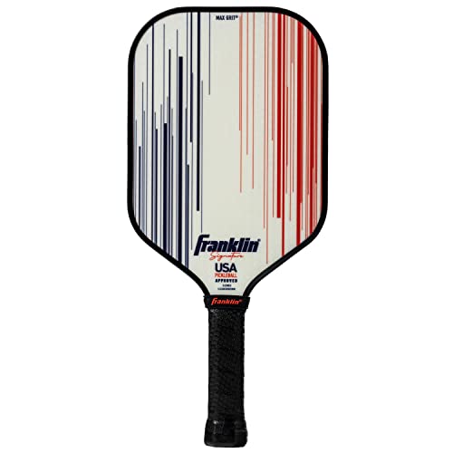 Franklin Sports Pro Pickleball Paddles - Signature Series Pro Pickleball Paddle with MaxGrit Surface - USA Pickleball (USAPA) Approved Tournament Pickleball Paddles - 13mm + 16mm Polypropylene Cores - color: Pro Player - White, size: 13mm