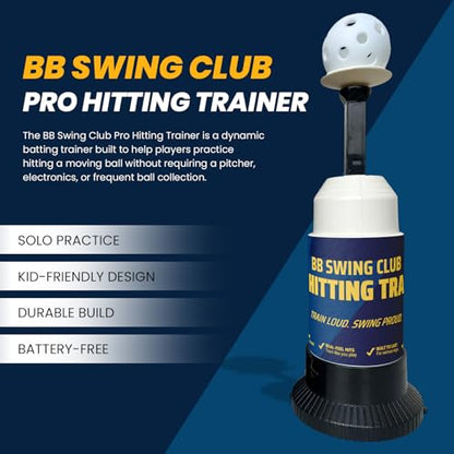 Pop-Up Baseball Trainer for Hitting Practice, Pro Hitting Training Equipment with Ball Launcher Action, Skill Development Tool for Timing & Contact