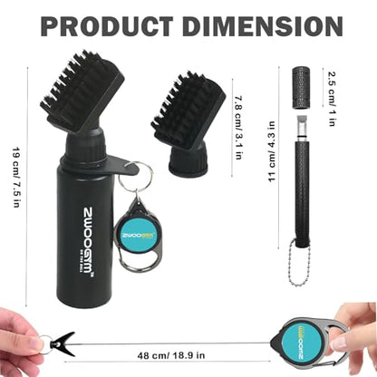 Pro Golf Club Cleaner Set, Water Brush with Holder Clip and 4oz Bottle, Golf Groove Sharpener, Suitable for U and V Grooves