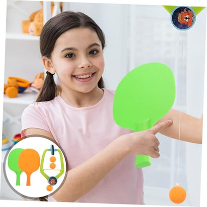 LIOOBO Adjustable Indoor Table Tennis Trainer for Hanging Pong Practice Tool Space Saving Design for Home and School Skill Building and Fitness Improvement