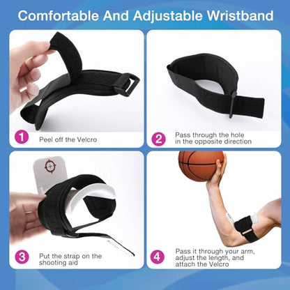 90 Degree Angle Basketball Shooting Trainer Training Equipment Aid with Adjustable Strap on Your Arm for Teenagers & Beginners Correct Shooting Posture Achieve Perfect Form Each Time Like The Pros
