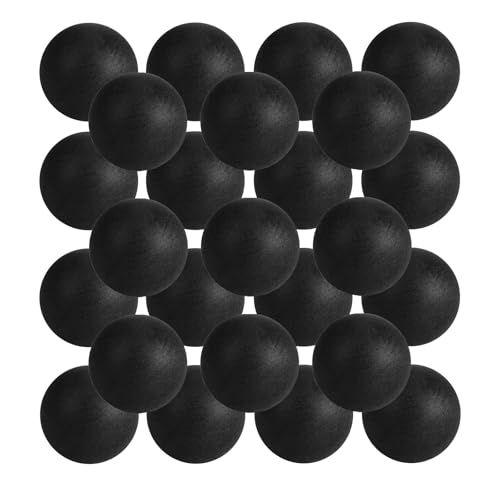 28 Pcs Balls Table Tennis Balls 40mm Color Plastic Balls Bulk Washable Small Game Balls for Party Decoration Handcrafted Art Carnival Pool Games - color: Black