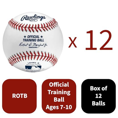 Rawlings | ROTB Official Training Baseballs | Ages 5-8 / 7 - 10 / 10 & Older | 12 Count - style: Level 5 (Ages 7-10)