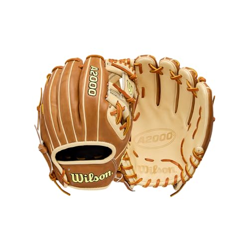 Wilson | 2026 | A2000 Classic | Baseball Gloves + Mitts | Sizes 11.5" - 12.75" | Right + Left Hand Throw | Multiple Styles - color: Saddle Tan/Blonde, size: Infield - 11.5"