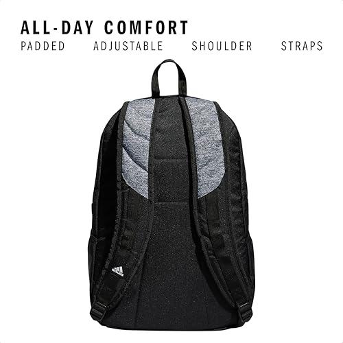 adidas Stadium 4 Soccer Backpack – Team Sports Bag with Ball Pocket, 36L - color: Jersey Onix Grey/3.0