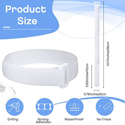30 Pcs Goal Net Straps Soccer Attachment Trap White for Holding Nets to The Goal Posts for Boys Kids Training 14 x 0.8 Inch - style: Stylish Style
