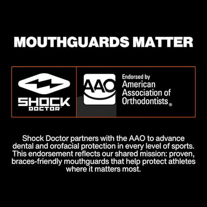 Shock Doctor Mouth Guard for Braces, Blue, Youth