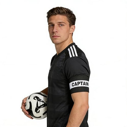 18 Pack Captain Armbands for Soccer, Football & Rugby, Adjustable Hook-and-Loop Captain Bands, 6 Colors (3 Each), Referee Visible, Washable, Fits Older Teens & Adults, 10-12 in Biceps