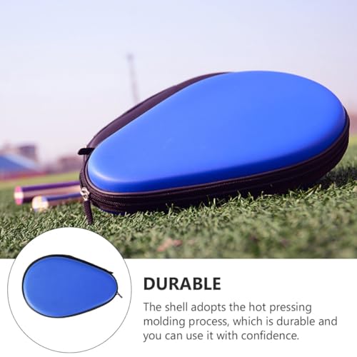 Operitacx Table Tennis Paddle Storage Bag Protective Cover Blue Ping Pong Racket Organizer Case Sturdy Portable for Indoor Outdoor Use
