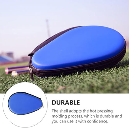 Operitacx Table Tennis Paddle Storage Bag Protective Cover Blue Ping Pong Racket Organizer Case Sturdy Portable for Indoor Outdoor Use