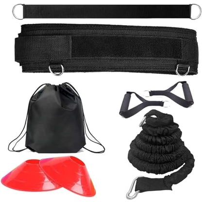 Speed Training Equipment, Resistance Band 80lb Multi-Sport Exercise Set with Handles Help to Improve Focus Explosive Agility Power Suit for Vertical Jumping Baseball Running Football