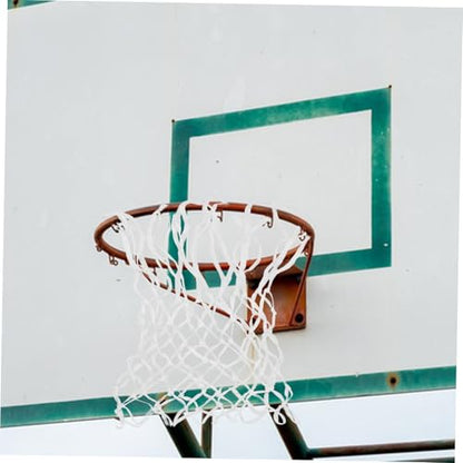 SUPVOX Nylon Basketball Net Replacement Weather Heavy Duty Design Fits Standard Rims for Indoor and Outdoor Courts and Easy to Install White