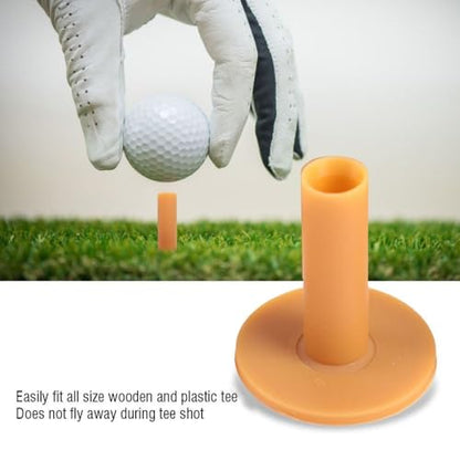 8Pcs Golf Tee Holders Heavy-Duty Rubber Base for Driving Range Indoor and Outdoor Golf Practice Hitting Mat Multi-Height Options 35mm-80mm