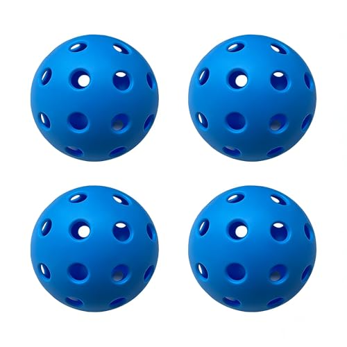 Outdoor Pickleball Balls 40 Holes 74mm, One-Piece Molded Professional Pickleballs