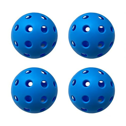 Outdoor Pickleball Balls 40 Holes 74mm, One-Piece Molded Professional Pickleballs
