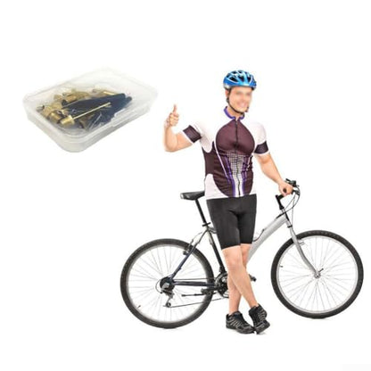 15Pcs Bike Pump Adapter Set Copper SV DV AV Needle Valve Connector Kit For Bicycle Tires Balls With Storage Box