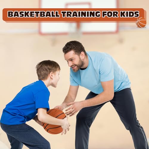 Wettarn Rubber Training Basketball with Pump Street Ball Made for Teens Adults Indoor and Outdoor Game Gym Training Competition Basketball Games - size: Size 4