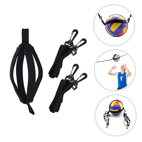 SUPVOX 2 Sets Volleyball Training Belt Volleyball Practice Equipment Vertical Jump Trainer Volleyball Exercise - color: Blackx2pcs, size: 87x1.3cmx2pcs
