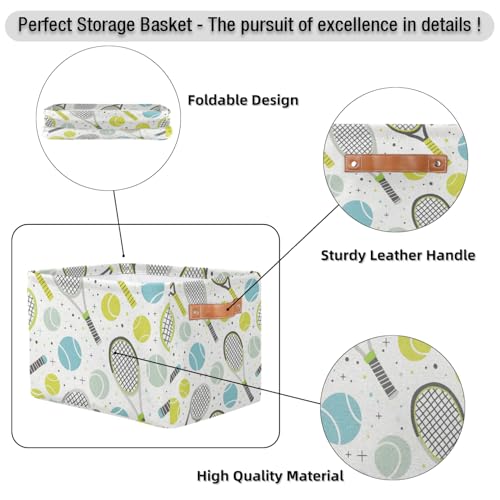 Cubes Storage Baskets,Tennis Ball Foldable Storage Box,Waterproof Open Shelf Organizer Bin for Kid Clothes Toy Empty Gift Baskets
