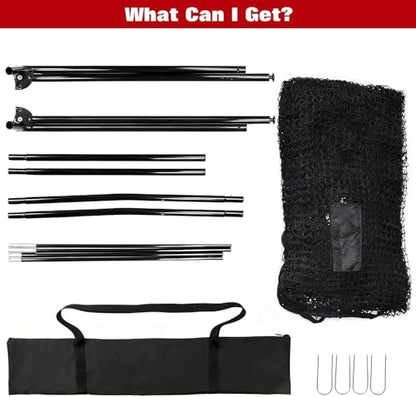 Golf Net 10x7FT, Portable Golf Practice Hitting Net for Backyard, Training Equipment with Carry Bag for Swing Chipping Training, Ideal for Outdoor Indoor, Black
