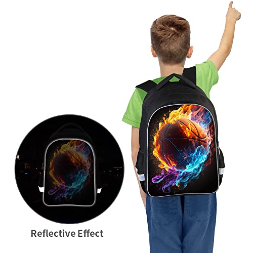 School Backpack for Boys, Basketball Backpack for Boys School Bag Suitable for 6-18 Kid, for Children Teens Elementary Middle School Bookbag Travel Back.