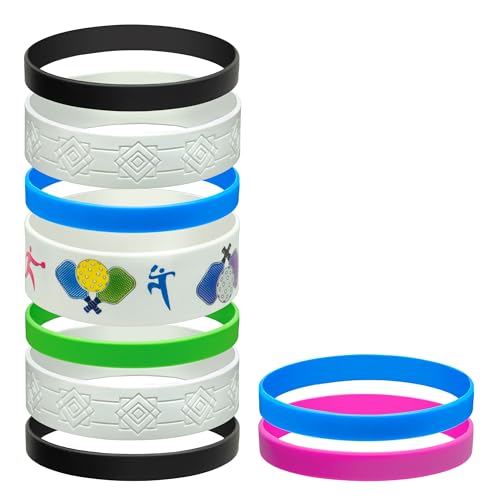 Pickleball Water Bottle Grip Kit - WHITE: Regular - 9 Bands for Superior Grip, Style, & Protection.