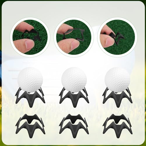 PEUTIER 15pcs Plastic Golf Tees, Small Practice Golf Tees Indoor Golf Simulator Tees Winter Golf Tees for Mats Golf Training Accessories for Beginners Golfers