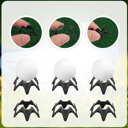 PEUTIER 15pcs Plastic Golf Tees, Small Practice Golf Tees Indoor Golf Simulator Tees Winter Golf Tees for Mats Golf Training Accessories for Beginners Golfers