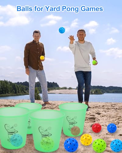 HOTWIND 6-Pack Backyard Golf Game Replacement Balls Colorful 3" Practice Golf Balls with Carry Bag Compatible with Yard Games Perfect for Family Outdoor Party Play - style: 6 Golf Balls