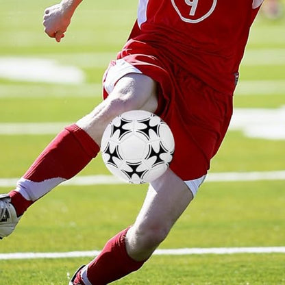 Size 5 Inflatable Football Soft Sports Ball Lightweight Soccer Ball for Indoor Outdoor Play Beach Park Swimming Pool Party