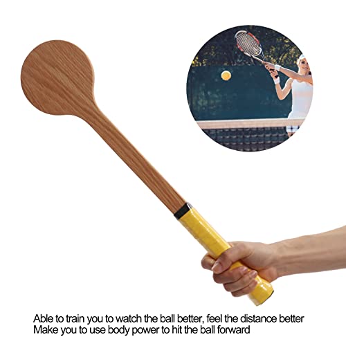 Tennis Pointer, Wooden Sweet Tennis Trainer Racket for Kids Adult Tennis Swing Practice Training (Storage Bag Included) - size: 55cm