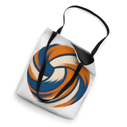Blue and Orange Volleyball Team Players Coaches Practice Tote Bag