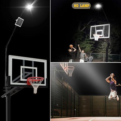 Basketball 2-in-1 Backstop Net+Light Mount System, Standalone Backstop Net, Standalone Light Mount Frame for Backyard Family Play, Fits Standard Hoops(Light NOT Included) - size: 6"×8", style: Standalone Light Frame