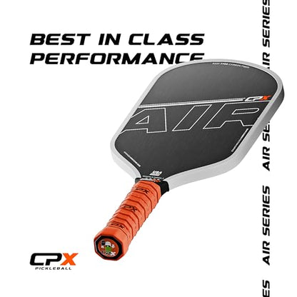 CPX Pro Carbon Fiber Pickleball Paddle - Professional Grade, Matte Finish, Honeycomb Core, Tennis Style Grip - Edgeless Paddle Designed in Chicago, USA - color: Black Air