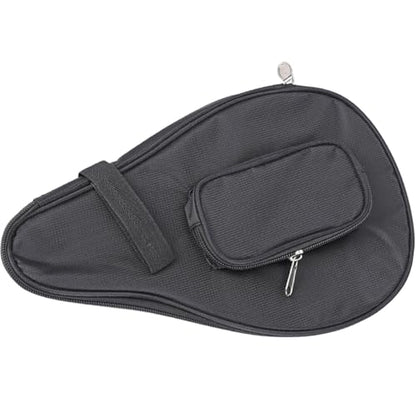KALLORY Table Tennis Paddle Case Protective Fixed Storage Bag Black Reusable Organizing Carry Bag for Ping Pong Racket Sports Equipment