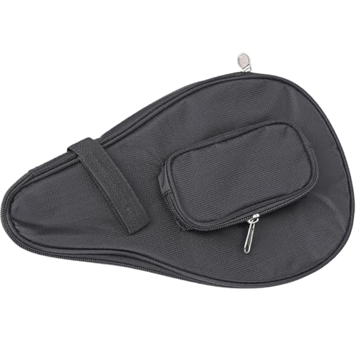 KALLORY Table Tennis Paddle Case Protective Fixed Storage Bag Black Reusable Organizing Carry Bag for Ping Pong Racket Sports Equipment