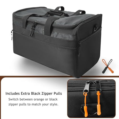 Football Ball Bag, Holds 6 Official Size Footballs, 900D Oxford Football Carrying and Storage Bag with Adjustable Dividers, Pockets and Shoulder Strap