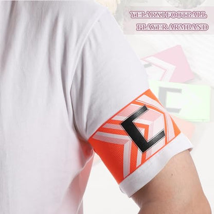 Soccer Captain, Soccer Captain Armbands Elastic Adjustable Leader Armband Team Sport Protective - color: Fluorescent Green