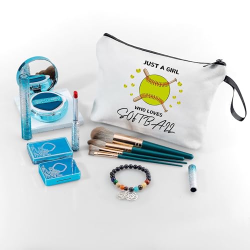 Softball Accessories for Girls,Graduation Gifts for Her,Softball Party Favors,Softball Cosmetic Bag,Softball Gift Bags,Birthday Gifts for Women Her Bff Bestie Best Friend Sister,Christmas