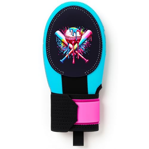 Ice Cream Drip Sliding Mitt Baseball Glove for Youth Sliding Mitt Softball Guard Accessories and Protective Gear Left/Right Hand Ice Cream Drip Pattern Baseball Hand and Wrist Protection - size: Small