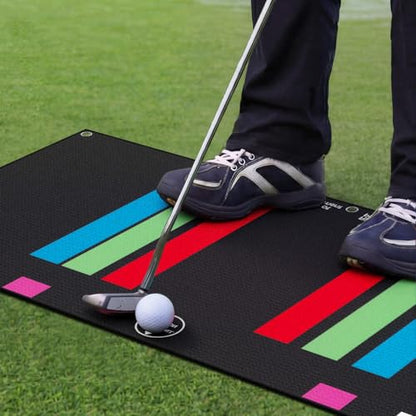 2 Pcs 31.9 x 15 Golf Towel Training Aid Portable Golf Trainer Alignment Towel for for Beginner Golfers Ball Position Putting Chipping Range Practice Build Consistency in Setup