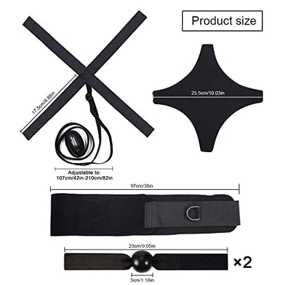 Volleyball Training Equipment Aid, Solo Serve and Spike Trainer, Elastic Volleyball Resistance Belt for Beginners and Pro, Adjustable Elastic Cord and Waist Strap